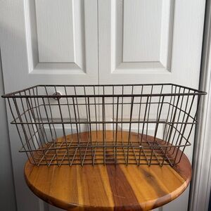 Metal rectangle basket decor storage